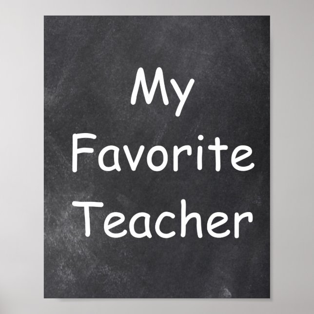 FavoriteTeacher Chalkboard-Design-Klasse Poster (Vorne)