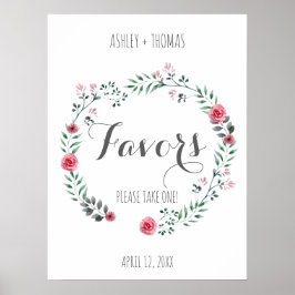 FAVORS Hochzeitskalligrafie Poster