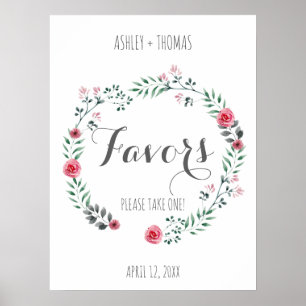 FAVORS Hochzeitskalligrafie Poster