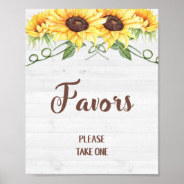 FAVORS Sonnenblumen Party oder Duschsignatur Poster