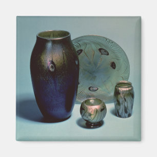 Favrile Platte und Vasen Tiffanys Magnet