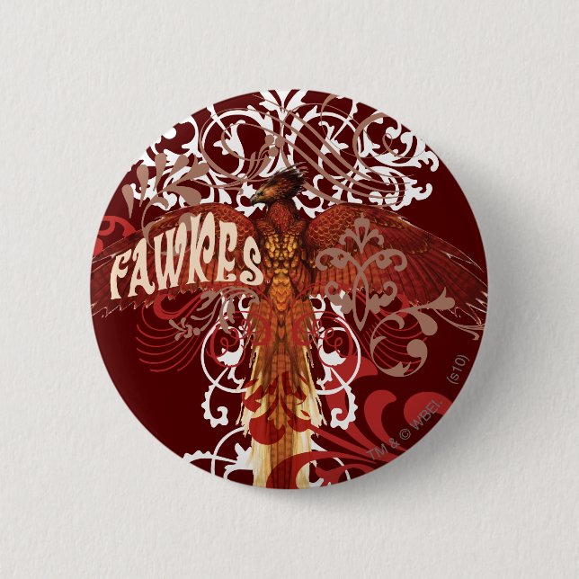 Fawkes Spread Wings Button (Vorderseite)