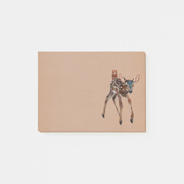 FAWN & AMBER-EULE Post-it-Notiz Post-it Klebezettel (Vorderseite)