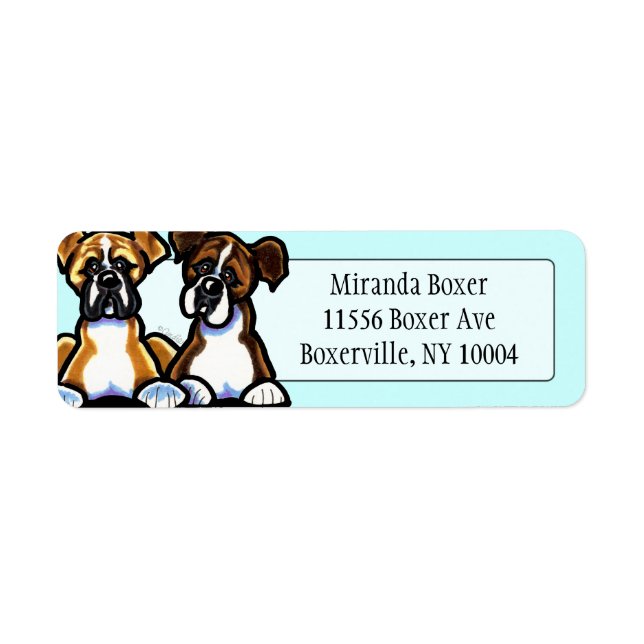 Fawn and Brindle Boxer Studio Aqua (Vorne)