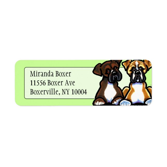 Fawn and Dark Brindle Boxer Studio Minze (Vorne)