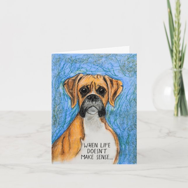 Fawn Boxer Dog Sympathy Card Karte (Vorderseite)