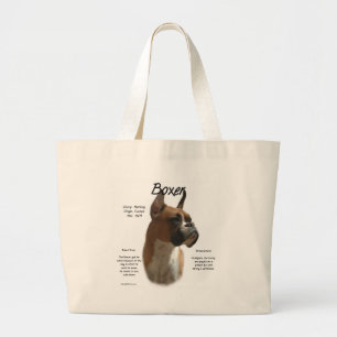 Fawn Boxer History Jumbo Stoffbeutel