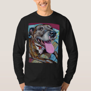 Fawn Brindle Pitbull Mix Rescue Dog T-Shirt