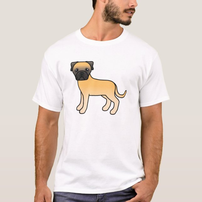 Fawn Bullmastiff Dog Design T-Shirt (Vorderseite)