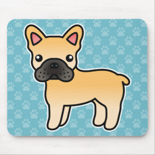 Fawn Cartoon French Bulldog Mousepad
