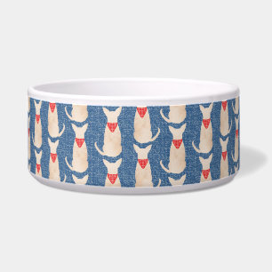 Fawn Chihuahua mit Bandana Keramik Pet Bowl Napf