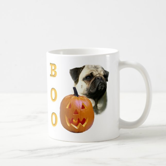 Fawn Coated Mops Boo Tasse (Rechts)