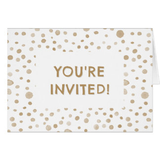 Fawn Confetti Wasserfarbe Dots Geburtstag Einladun