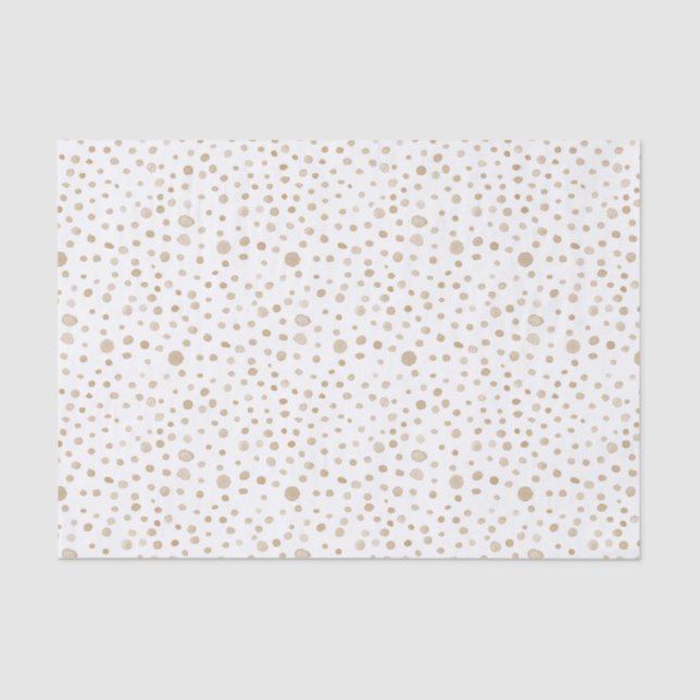 Fawn Confetti Wasserfarbe Dots Gewebe Papier (Vorderseite)
