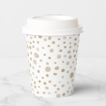 Fawn Confetti Wasserfarbe Dots Paper Cup