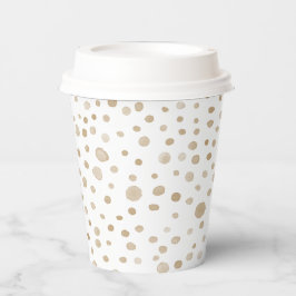 Fawn Confetti Wasserfarbe Dots Paper Cup Pappbecher