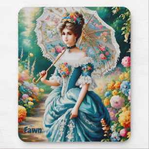 FAWN ~ Elegante Vintage junge Frau ~ Mousepad