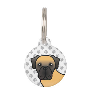 Fawn English Mastiff Süßer Cartoon-Hund und Infos  Haustiermarke