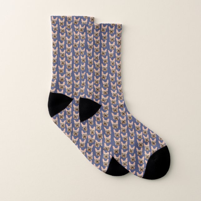 Fawn French Bulldog Blue Socks Socken (Paar)