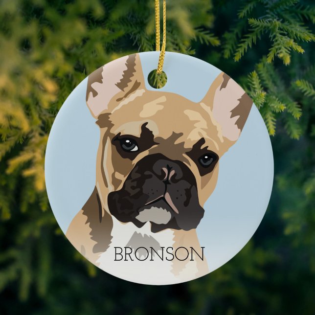 Fawn French Bulldog Christmas Keramik Ornament (Von Creator hochgeladen)
