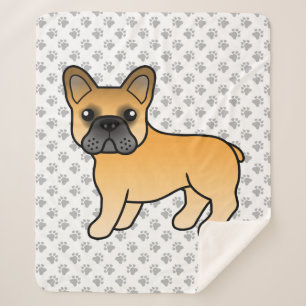Fawn French Bulldog Niedlich Cartoon Dog Sherpadecke