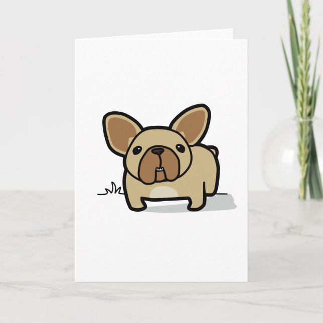 Fawn Frenchie Karte (Vorderseite)