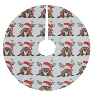 FAWN & GOLDEN BIRD CHRISTMAS POLYESTER WEIHNACHTSBAUMDECKE