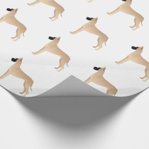 Fawn Great Dane Hund Rasse Illustration Silhouette Geschenkpapier