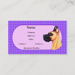 Fawn Great Dane Karo Business Card Visitenkarte