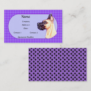 Fawn Great Dane Karo Business Card Visitenkarte