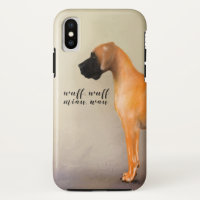 Fawn Great Dane mit Text