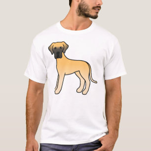 Fawn Great Dane Niedlich Cartoon Dog T-Shirt