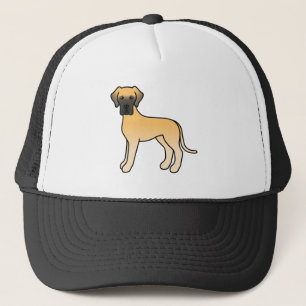 Fawn Great Dane Niedlich Cartoon Dog Truckerkappe