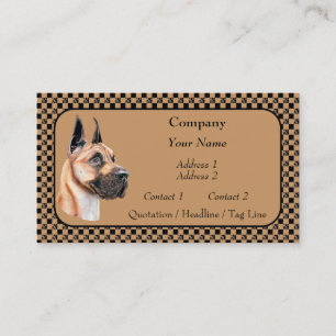 Fawn Great Dane Show Colors Business Cards Visitenkarte