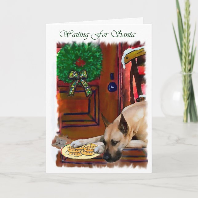 Fawn Great Dane Weihnachten (Vorderseite)