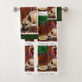 Fawn Great Dane Weihnachten Badhandtuch Set