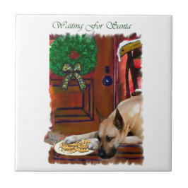 Fawn Great Dane Weihnachten Fliese