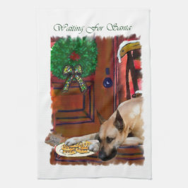 Fawn Great Dane Weihnachten Handtuch