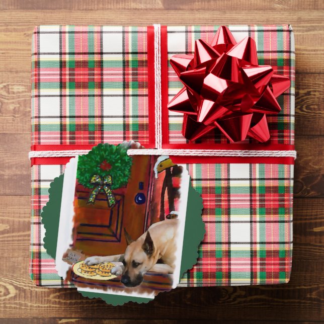 Fawn Great Dane Weihnachten Ornament Karte (Insitu (Geschenk))