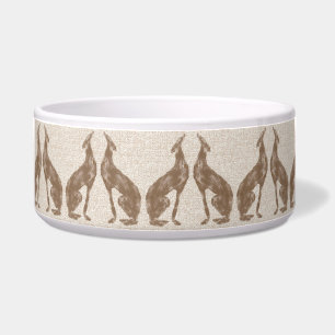 Fawn Greyhound Keramik Pet Bowl Napf