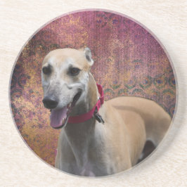 Fawn Greyhound Sandstone Untersetzer