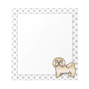 Fawn Havanese Niedlich Cartoon Dog Illustration Notizblock