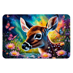 Fawn in Meadow Pond Magnet
