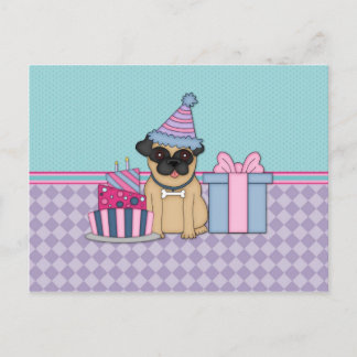 Fawn Mops Blank Birthday Einladungen (4)