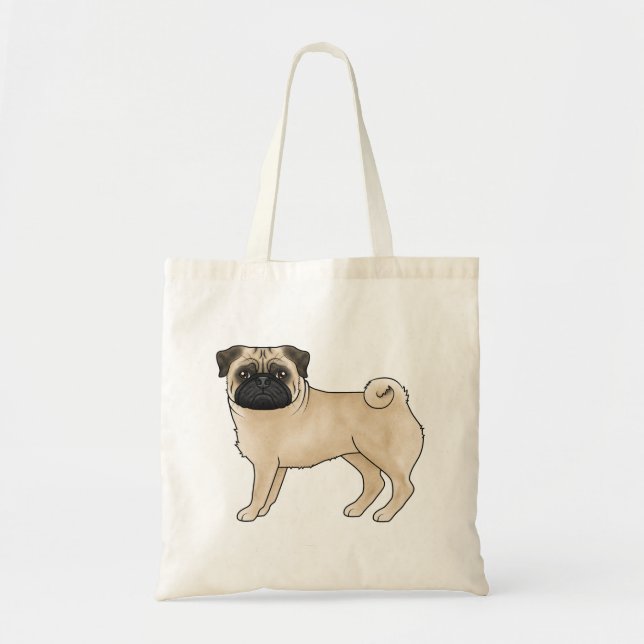 Fawn Mops Dog Mops Design für Mops Eigentümer oder Tragetasche (Vorne)
