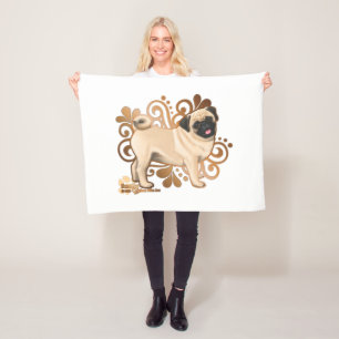 Fawn Mops Fleecedecke