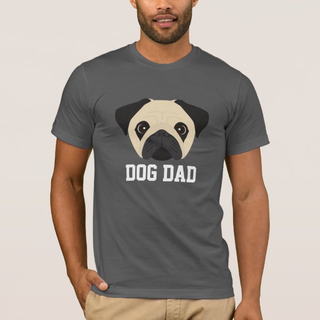Fawn Mops Hund Vater T-Shirt (Vorderseite)