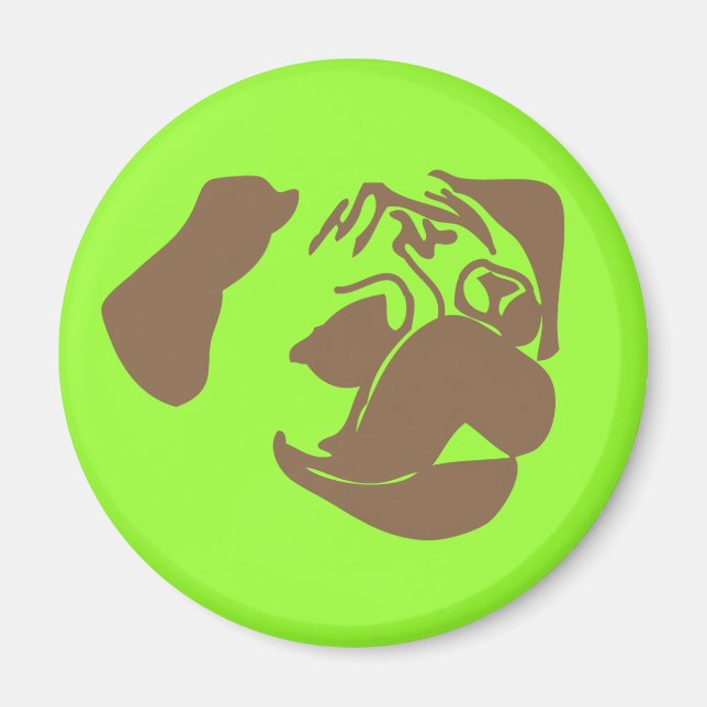 Fawn Mops Magnet (Vorne)