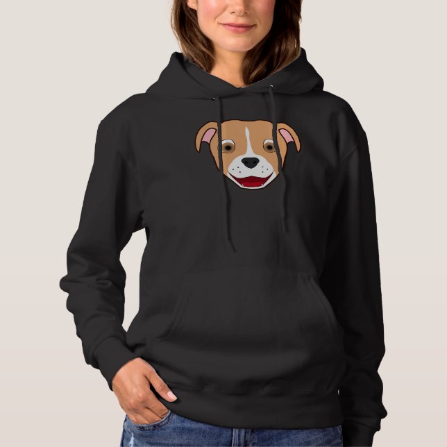 Fawn Pitbuls Gesicht mit Blaze Hoodie (Vorderseite)