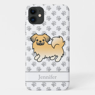 Fawn Sable Tibetan Spaniel Niedlich Cartoon Dog & Case-Mate iPhone Hülle